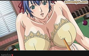 Hentai maid gets putting balls into her anal and pussy fucked