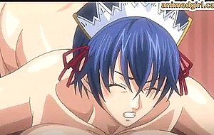 Hentai maid gets putting balls into her anal and pussy fucked