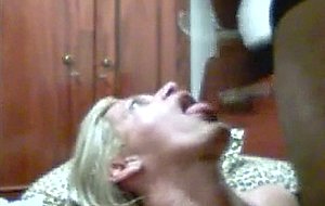 Homemade interracial fuck with a ts