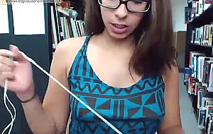Innocent looking whore ready to spread pussy in public library. (started private uploading! may do