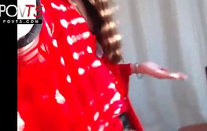 Sexy crossdresser jerking cumshot