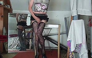 Blonde sissy cumming for the camera