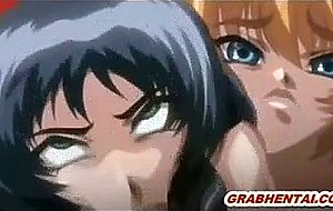 Pregnant hentai sucking monster cock and swallowing cum