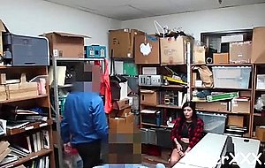 Teen gets caught between two cocks