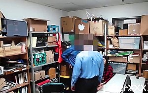 Teen gets caught between two cocks