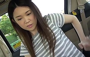 Busty asian bj in car 