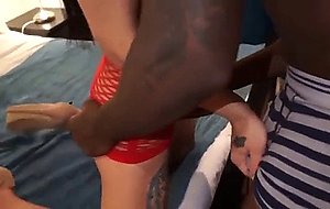 Nasty british sister goes black 
