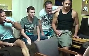 College boy with two dicks in mouth