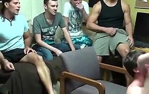 College boy with two dicks in mouth
