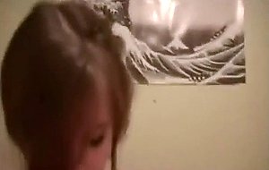 Busty girl blows his bf big dick 