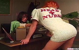 Anal madness with a titty nurse