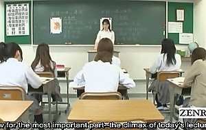 Subtitled japanese schoolgirls sexual education class