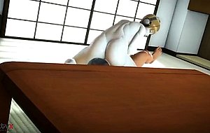 Cartoon with the future robot woman 