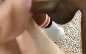 Amateur wife hardcore sex threesome with hubby and black friend