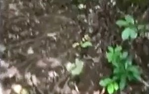 Asian girlfriend & huge white dick outdoors cumsho