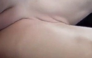 Girl with amazing fat pussy toying her ass 