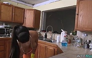 Sexy new maid has fake tits