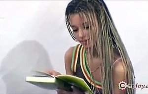 Hot teeny reads a book in bed and gets naked ...