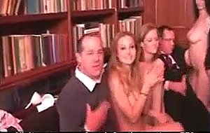 College sex orgy in library with babes getting cumshot on face