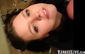 Grad student sucking her boyfriends big cock 