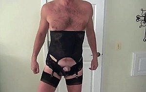 Lingerie loving crossdresser jerks off