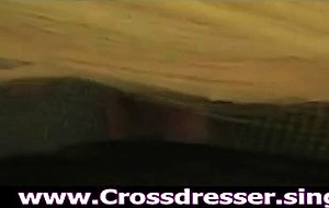 Amateur sissy cd sucking and fucking her man