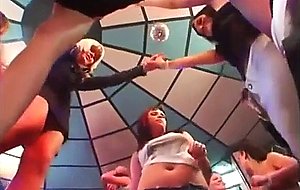 Amateur girls let loose and suck male strippers 