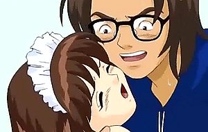 Teen hentai maid gets drilled