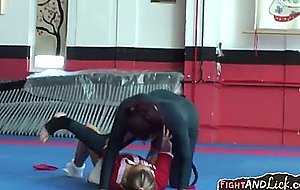 Wrestling dyke pussylicked after catfight 