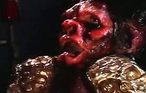 Huge breasted woman fucks two monsters