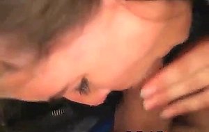 College amateur girl finishing bj in public diner