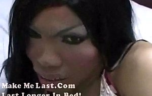Asian girl and shemale solo