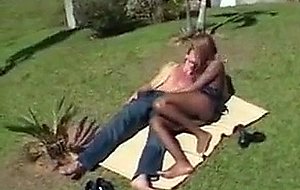 Randy guy drills chocolate ts babe in doggy style