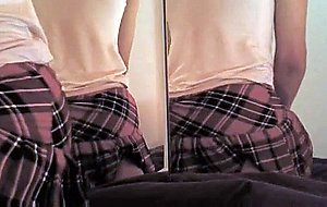 Amateur tgirl shows her cock