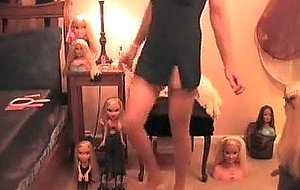 Crossdresser likes dolls