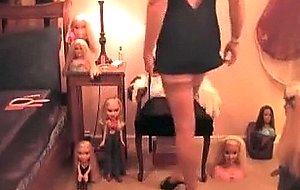 Crossdresser likes dolls