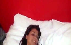 Shaved latina amateur getting boned and sucking cock