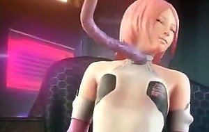 Redhead animated gets boobs fucked