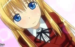 Fragile hentai blonde tits licked and cunt pounded intense