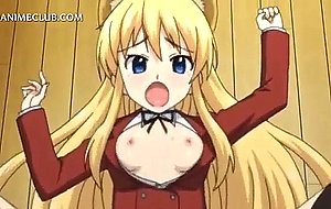 Fragile hentai blonde tits licked and cunt pounded intense