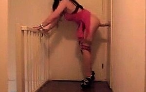 Horny cd toying his ass