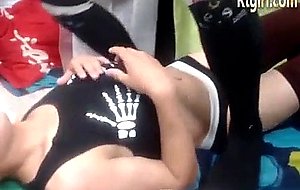Horny shemale couple bj and machine fuck