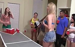 College teenagers enjoy riding on cock