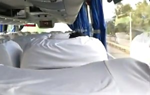 Playing in a public bus