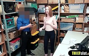 Adorable chick pays with her pussy