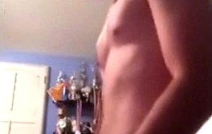 Adorable teen boy plays with horny cock 