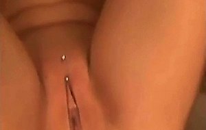 Submissive blonde anal plug fingering 