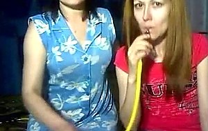 Neighbours housewifes playing on the floor 