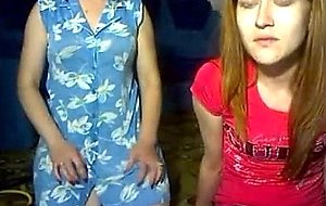 Neighbours housewifes playing on the floor 