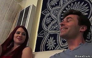 Redhead bangs her internet buddy pov 